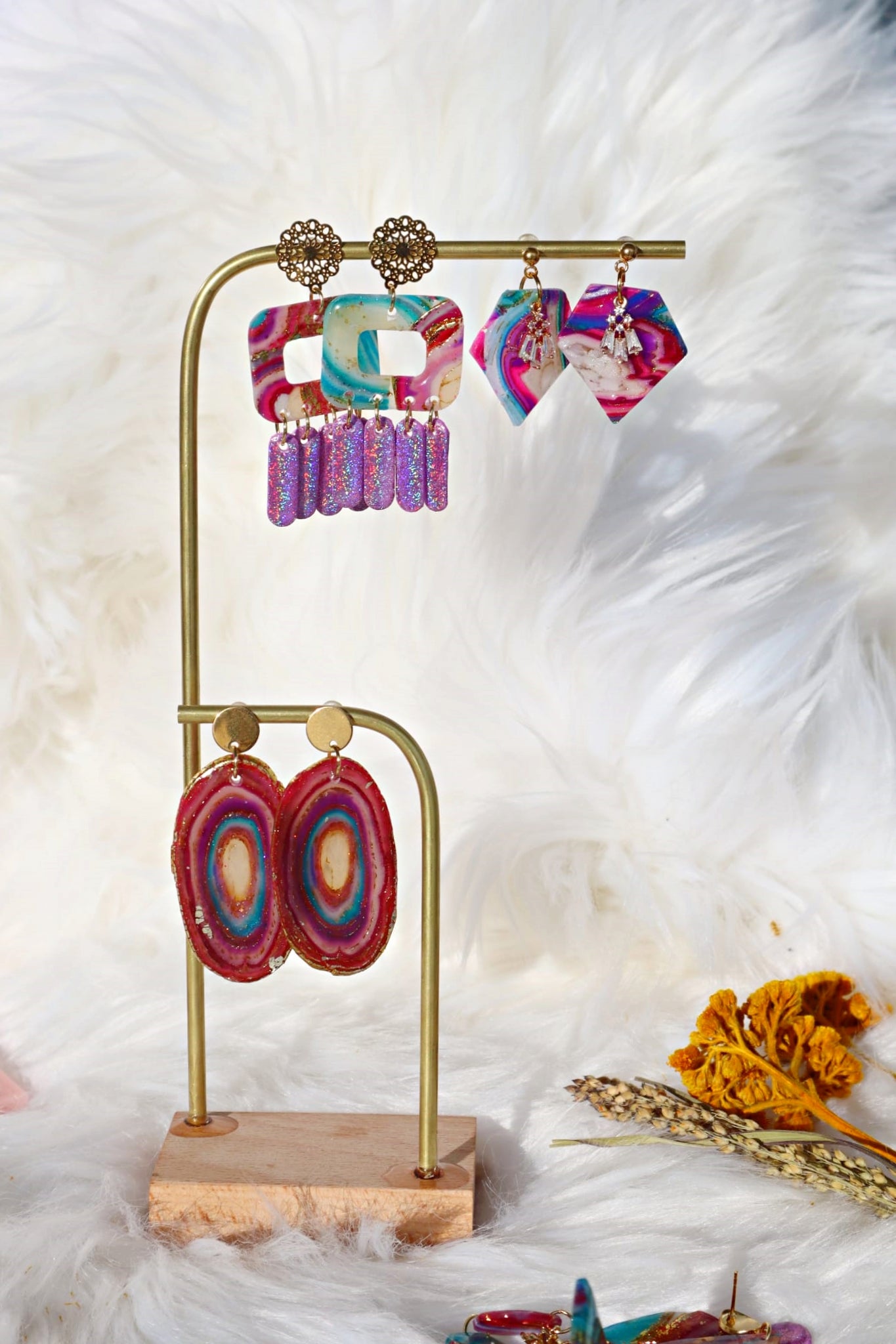 Limited Edition Collection: Nature inspired "Amethyste agatée" - Bijoux faits main en France – Créations artisanales uniques | Andreina Clay