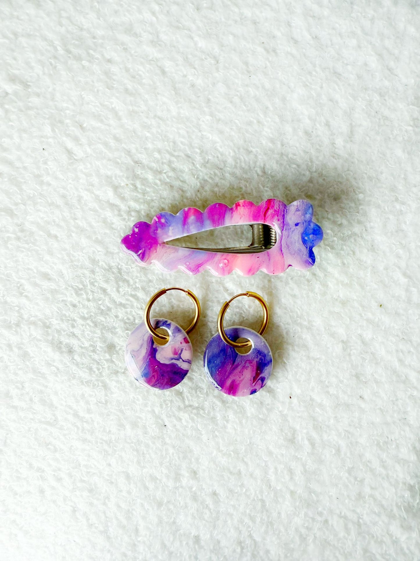 Match Parfait — Candy Marble 🍭Ronde- Bijoux faits main en France – Créations artisanales uniques | Andreina Clay