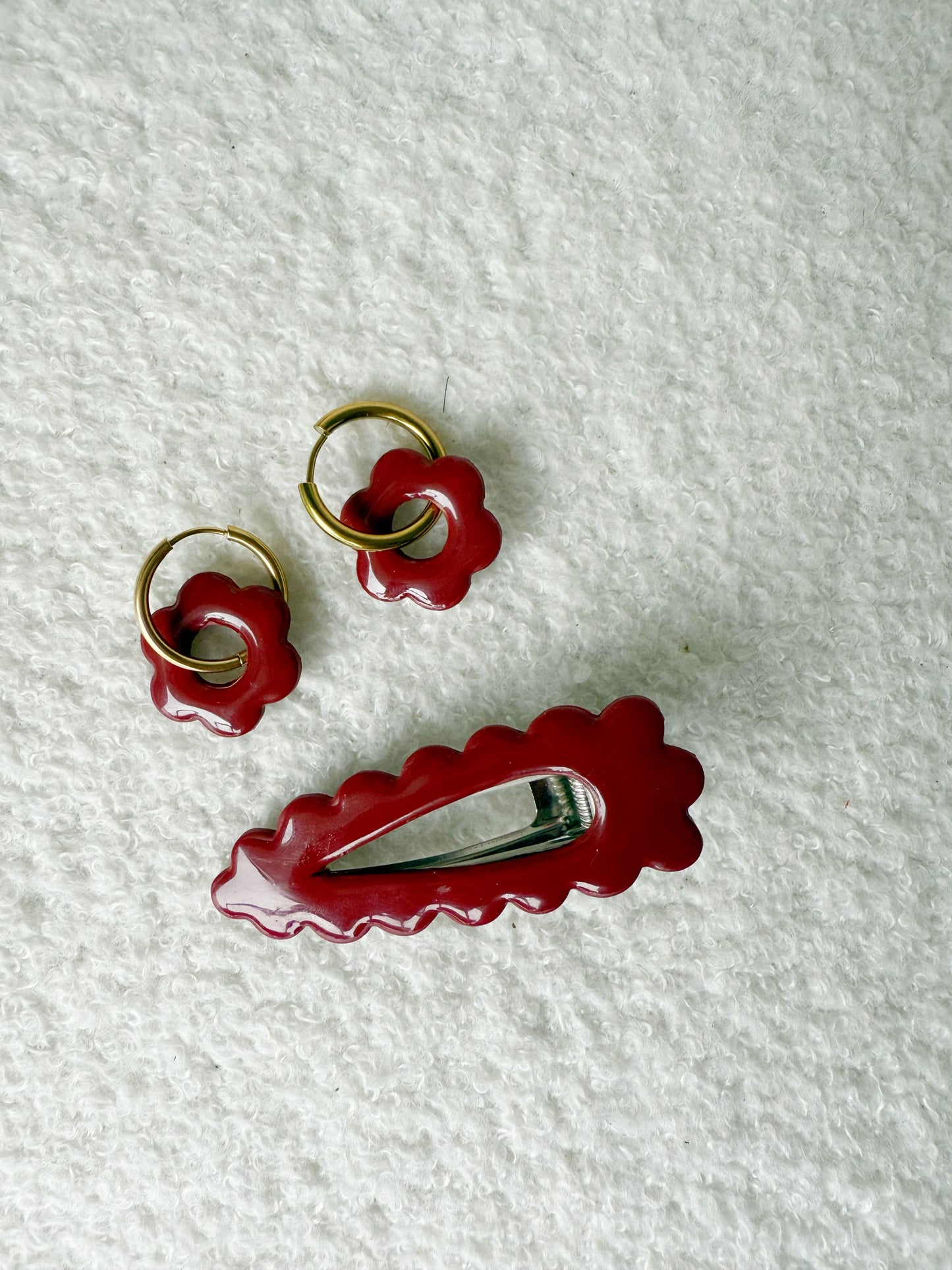 Match Parfait — Rouge Passion ❤️- Bijoux faits main en France – Créations artisanales uniques | Andreina Clay