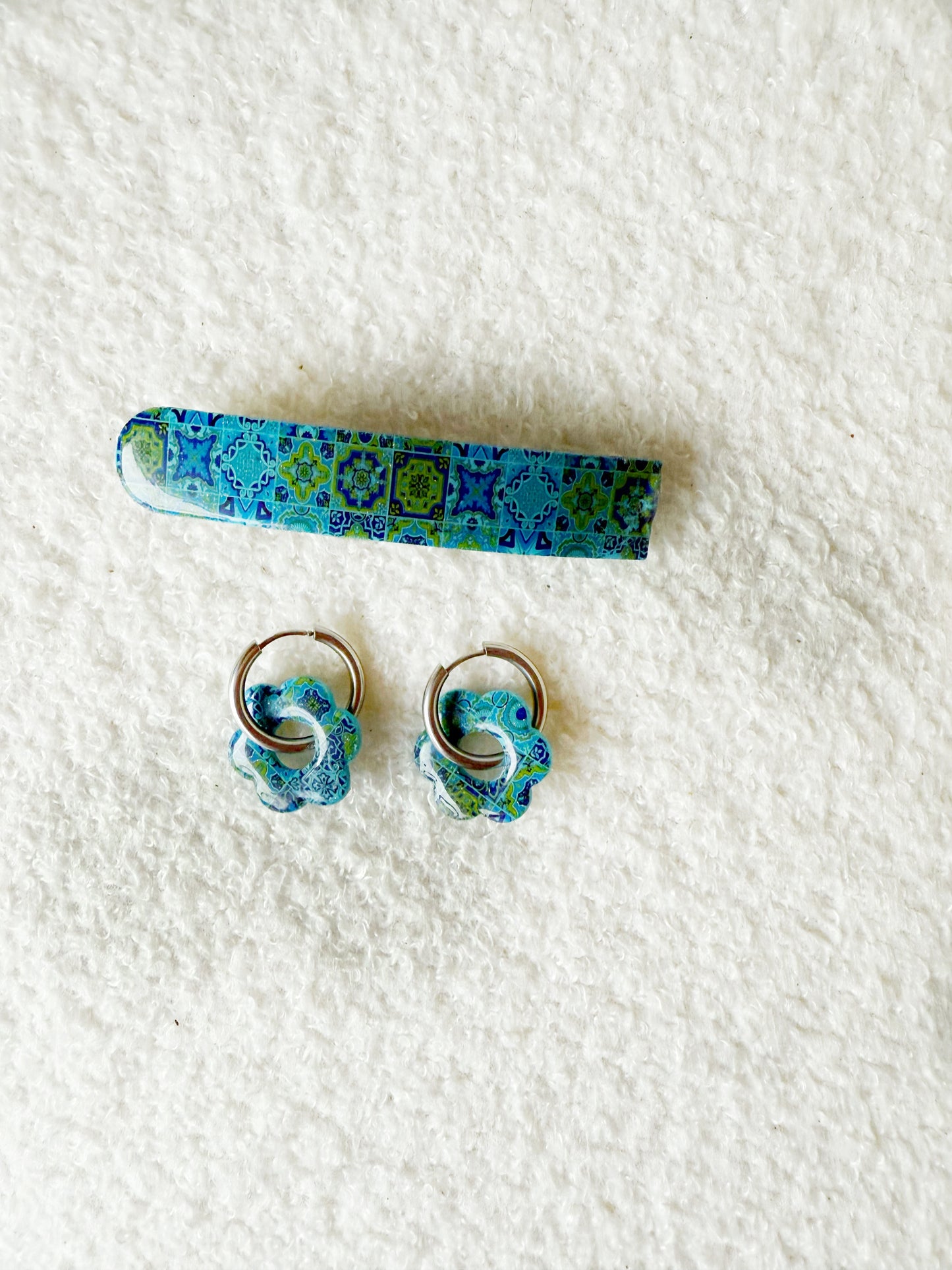 Match Parfait — Bleu Andalou 🌞- Bijoux faits main en France – Créations artisanales uniques | Andreina Clay