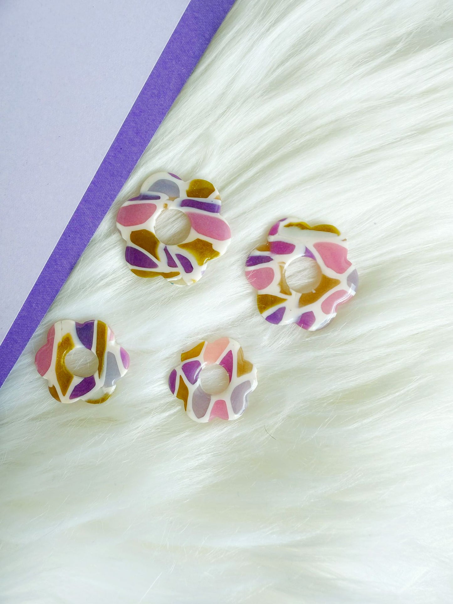 Pampilles -  "Vitral violet 💜" - Bijoux faits main en France – Créations artisanales uniques | Andreina Clay