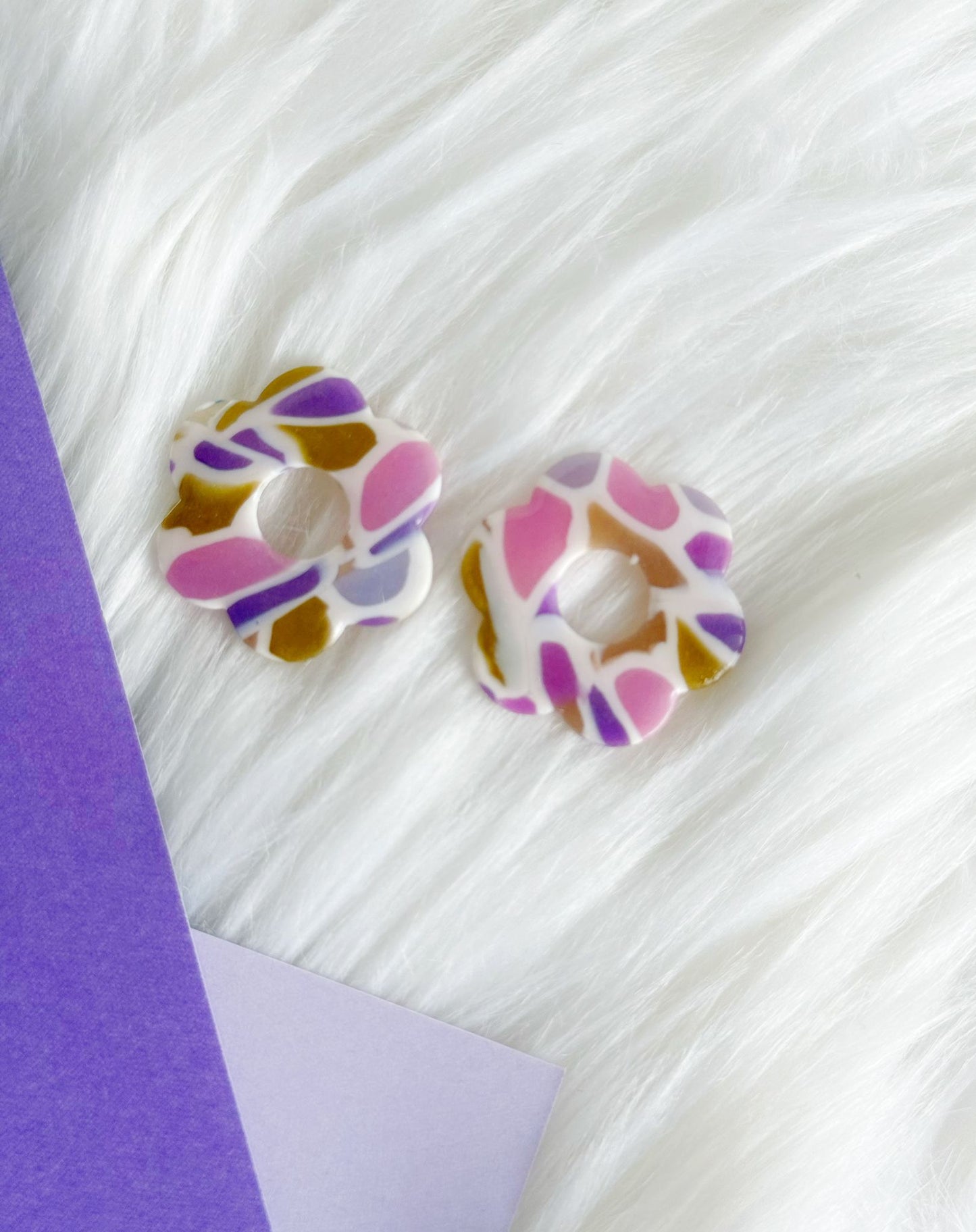 Pampilles -  "Vitral violet 💜" - Bijoux faits main en France – Créations artisanales uniques | Andreina Clay