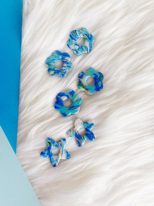 Pampilles interchangeables - Feelin' blue  🌀 MAXI - Bijoux faits main en France – Créations artisanales uniques | Andreina Clay