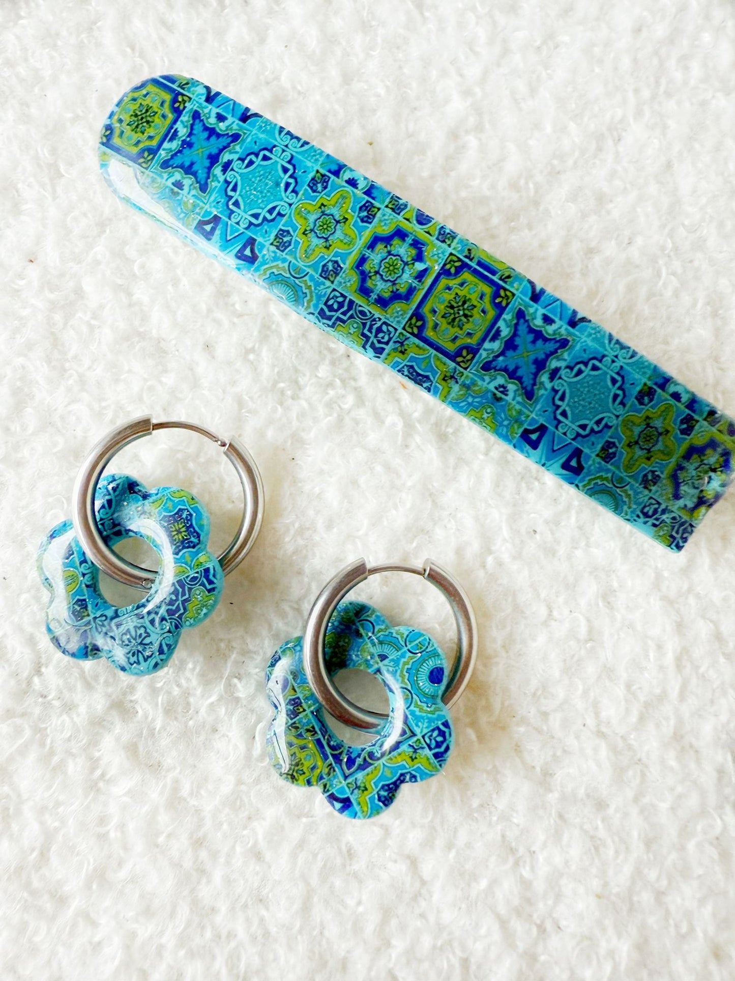 Match Parfait — Bleu Andalou 🌞- Bijoux faits main en France – Créations artisanales uniques | Andreina Clay