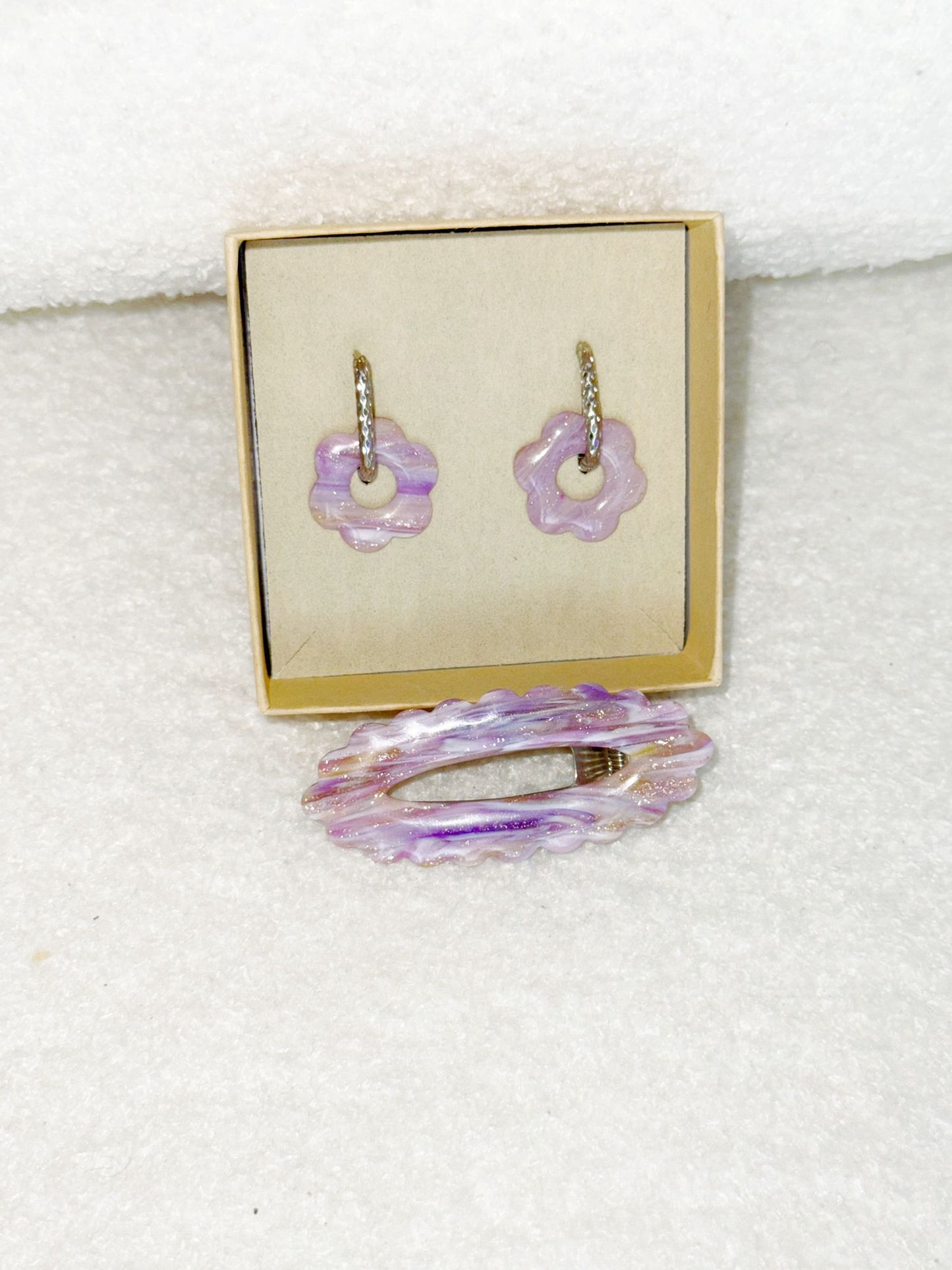 Match Parfait – Set “Lavande Douce” 💜Bijoux faits main en France – Créations artisanales uniques | Andreina Clay