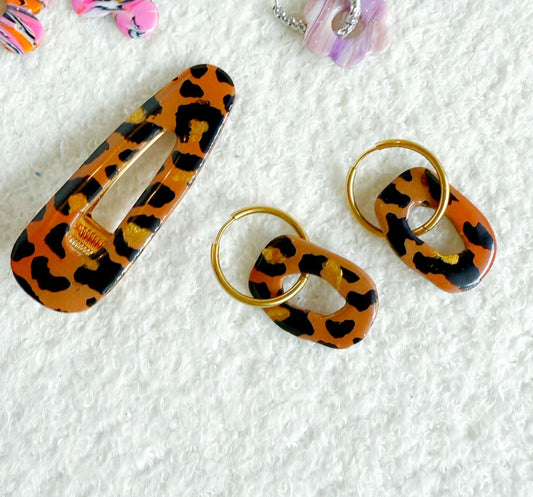 Match Parfait – Set “Savane Dorée” 🐆Bijoux faits main en France – Créations artisanales uniques | Andreina Clay