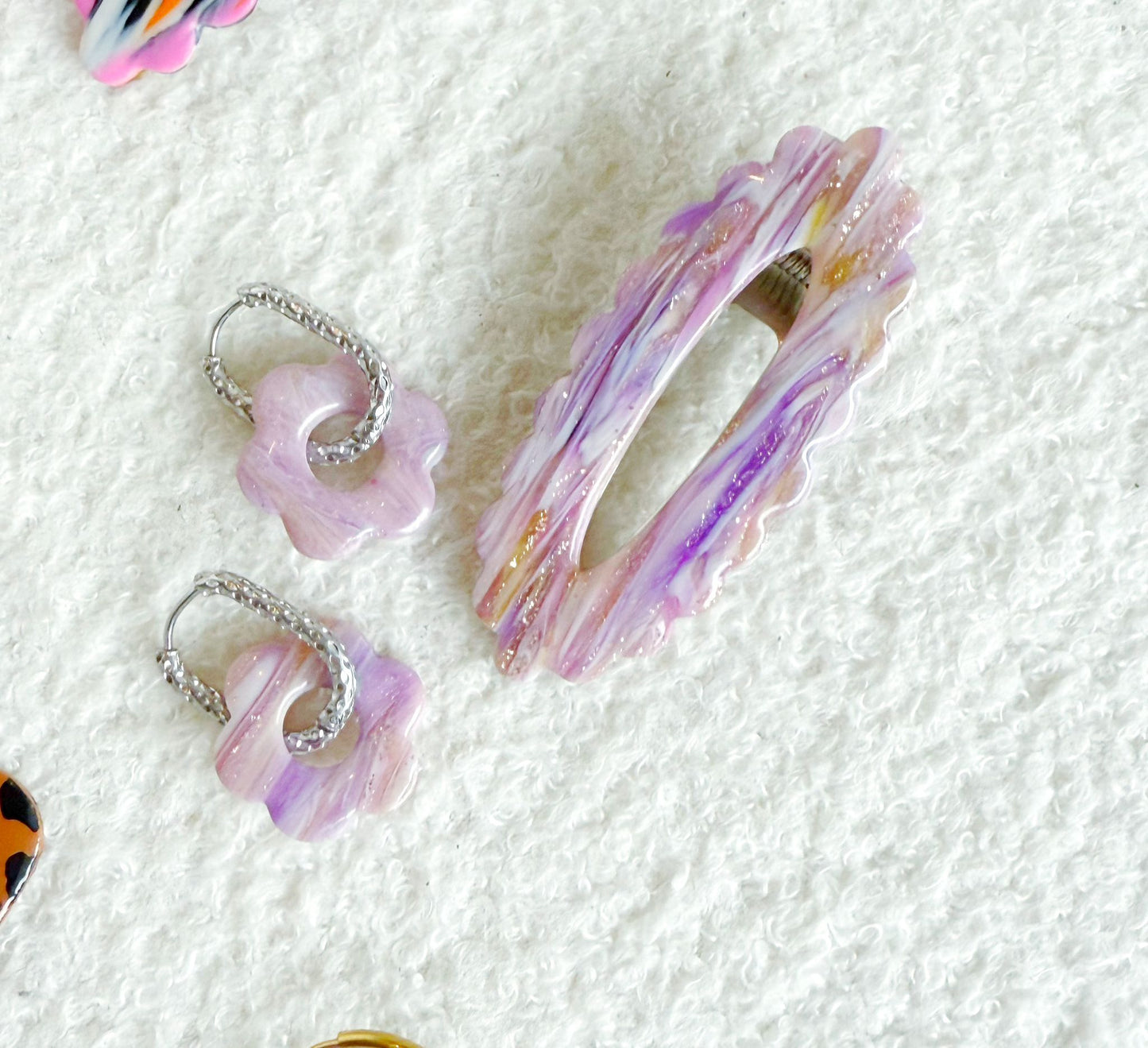 Match Parfait – Set “Lavande Douce” 💜Bijoux faits main en France – Créations artisanales uniques | Andreina Clay