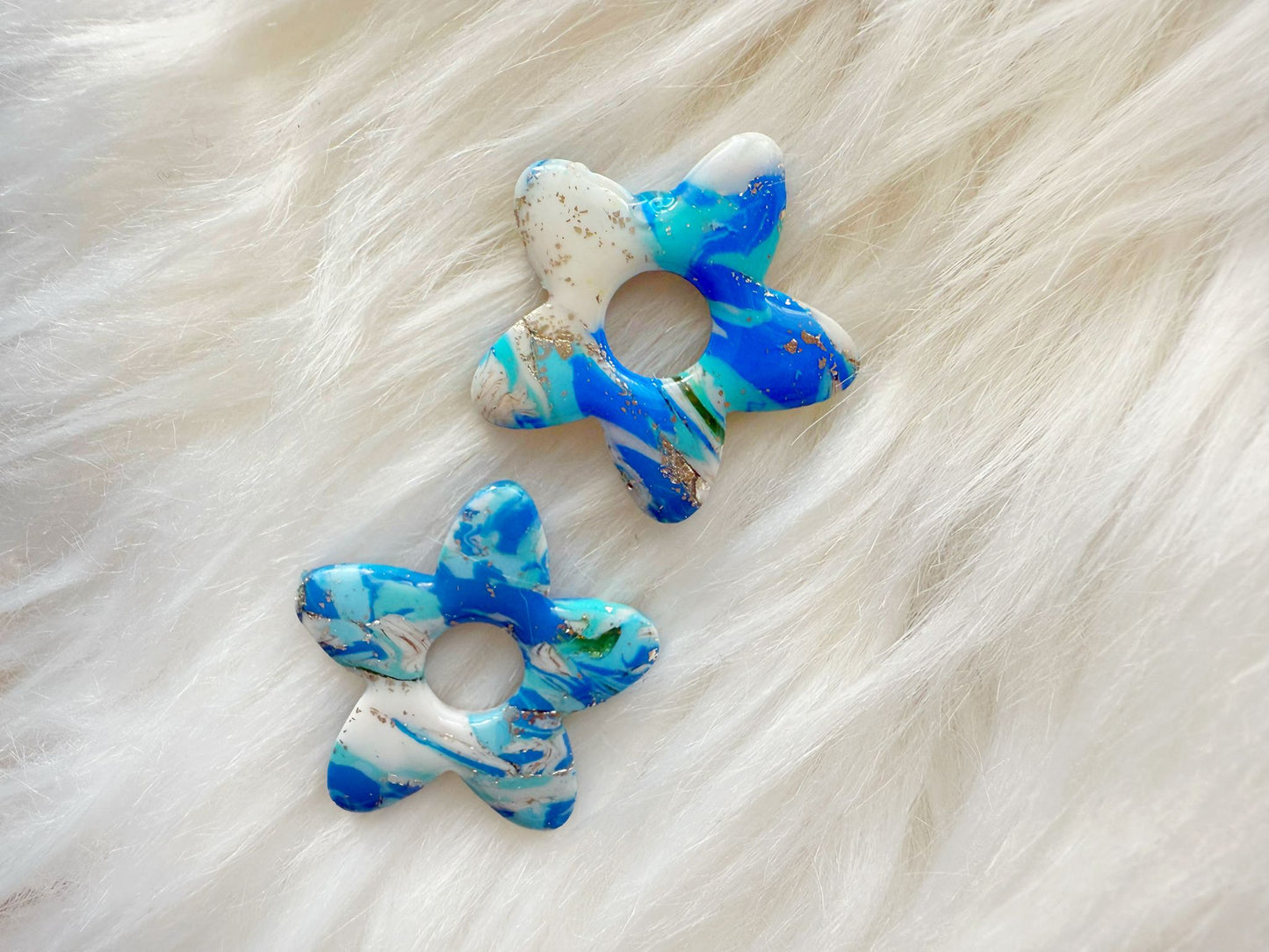 Pampilles interchangeables - Feelin' blue  🌀 MAXI - Bijoux faits main en France – Créations artisanales uniques | Andreina Clay