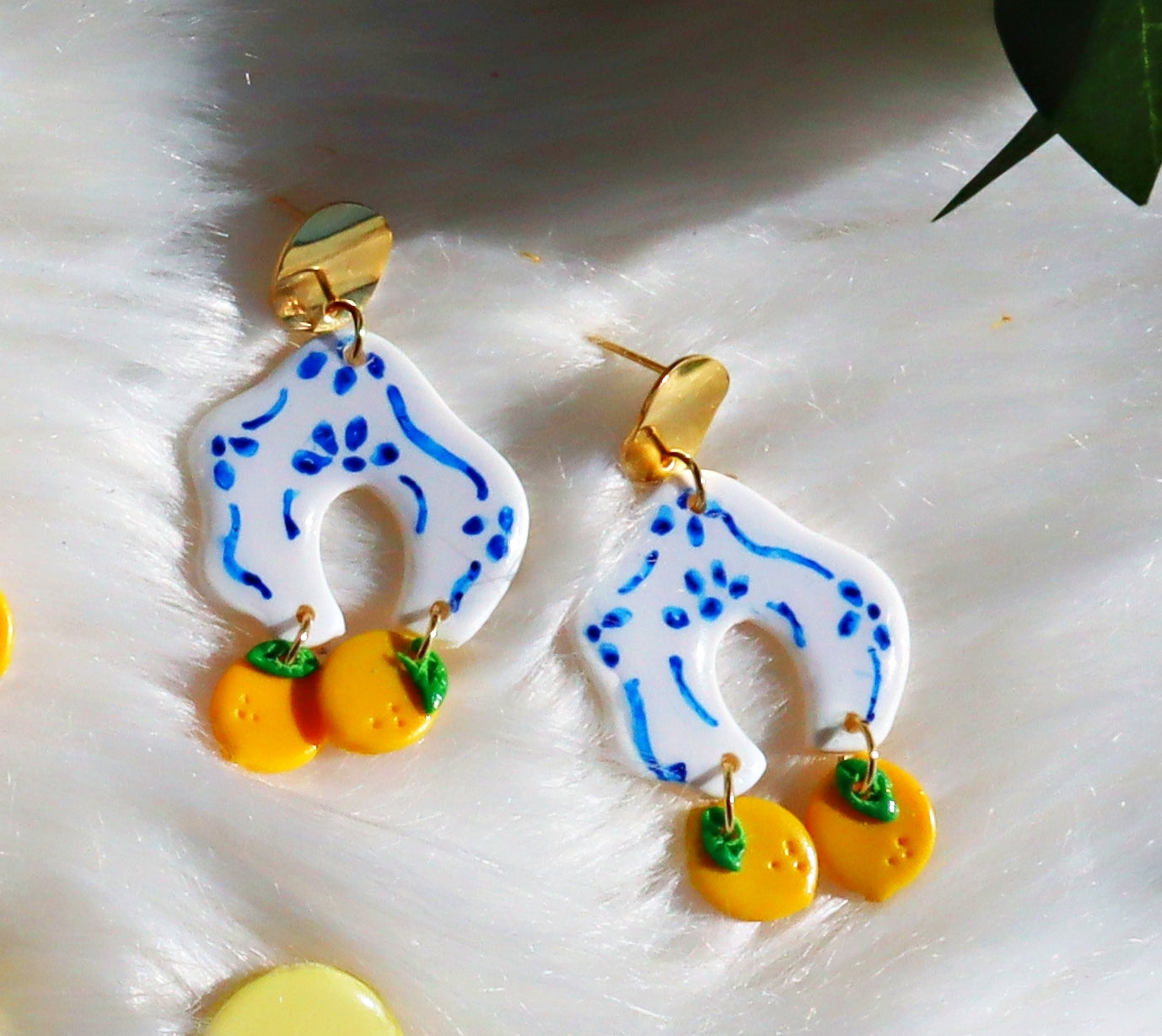 Dolce Vita 🍋 | Hand-Painted Polymer Clay Earrings Inspired by the Italian Coast