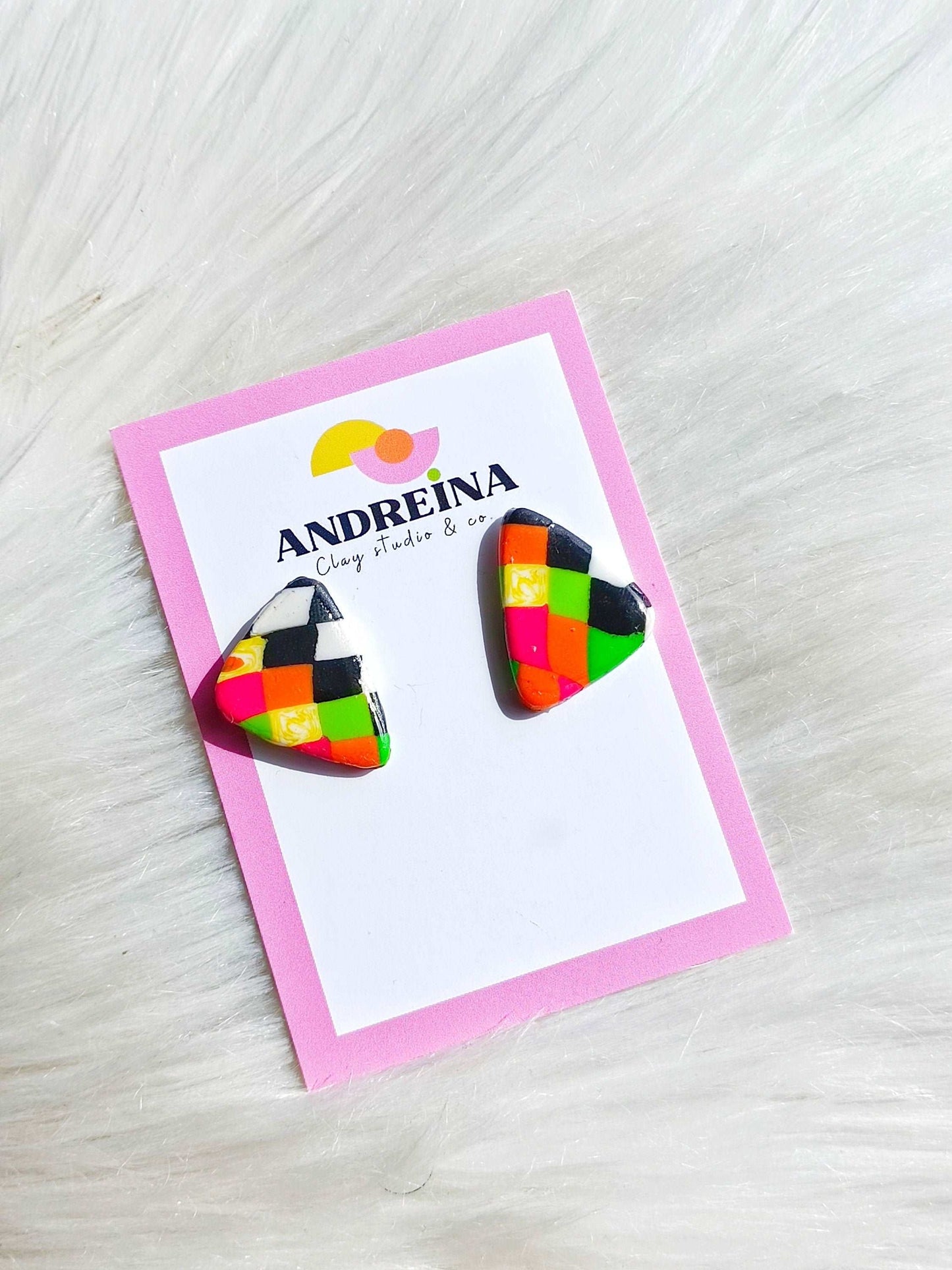 Pebble Stud clay Earrings, Clay Jewellery, Small Studs, Gift for Bestfriend, Mothers Day Gift